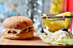 Chicken Chapli Kebab Burger