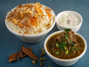 Ghee Rice With Mutton Cury