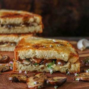 Cheesy Grilled Mushroom Melt Sandwich