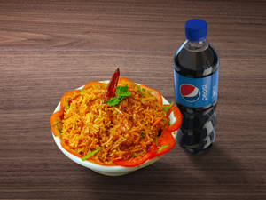 Hyderabad Chicken Biryani + Pepsi 600 Ml Bottle