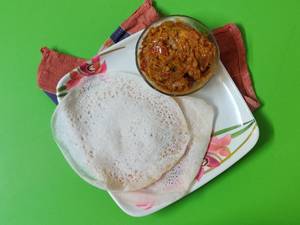 2 Appam And Chicken Roast [2 Pieces]