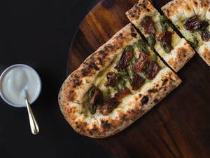 Stuffed Garlic Bread with Pesto & Sun-dried Tomatoes