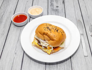 Mutton Burger with Egg & Cheese