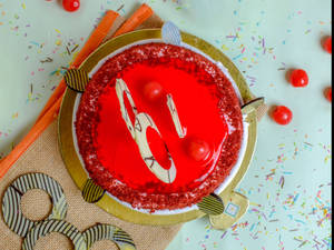 1/2Kg Eggless Red Velvet Cake