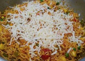 Cheese Pulao with Amul Butter