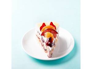Fresh Fruit Gateau Cake Slice (Eggless)