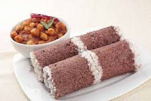 Ragi Puttu with Chana Masala