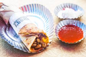 Mushroom Kathi Roll