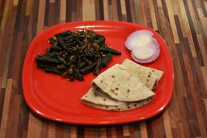 Bhindi Fry With Choice Of Roti