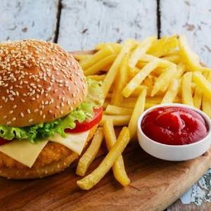 Paneer Patty Burger W/ Fries Combo