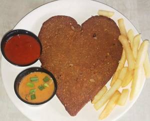 Chicken Cutlet with Fries(Served with Tomato Sauce)