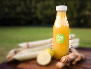 Lemon ginger sugarcane juice