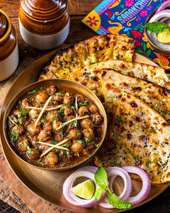 Vegan Amritsari Chole With Stuffed Kulcha