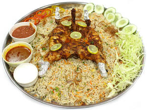 Special Chicken Bbq Mandi (Full Bird Chicken + 2 Full Mandi Rice)