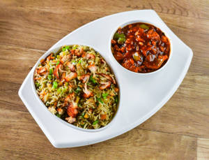 Chicken Fried Rice + Chilli Chicken