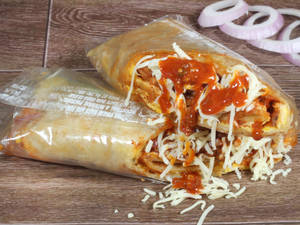 Mutton Cheese Schezwan Roll