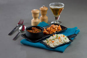 Chicken Manchurian & Veg Fried Rice Meal