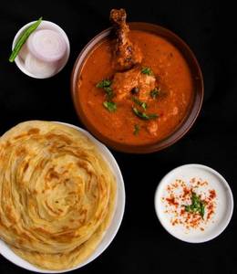 Malabar Parantha With Butter Chicken 