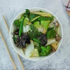 Stir Fried Asian Greens , Garlic Sauce