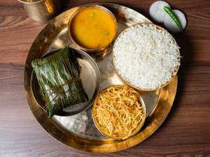 Jumbo Bhetki Paturi Mini Thali