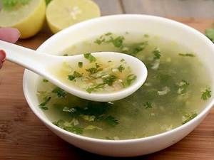 Lemon Coriander Soup (Vegan)