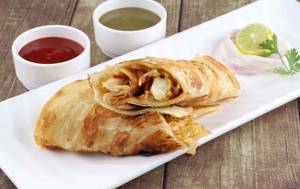 Double Egg Double Paneer Roll