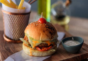 Shroom Burger With Truffle Oil