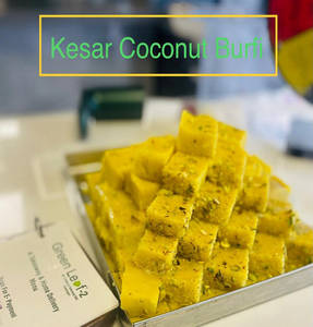 Kesar Coconut Barfi