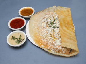 Paneer Cheese Masala Dosa (serves with sambar and chutney)