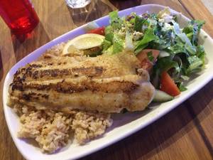 Grilled Fish Salad With Brown Rice