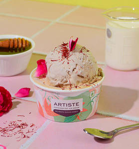 Rose Saffron Ice Cream