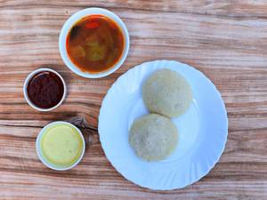 Idli (2 Pcs) + Sambar