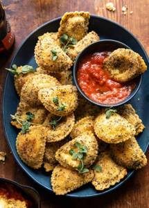 Baked Ravioli Exotic Veggies With Spicy Arrabiata Dip [dry]