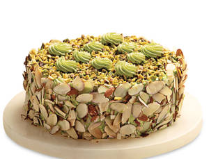Almond Pistachio Ice Cream Cake