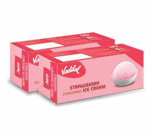 Strawberry Ice Cream Party Pack [700ML+700ML]