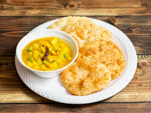 Radha Ballavi With Aloo Ki Sabji