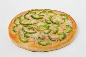Cheese onion capsium pizza