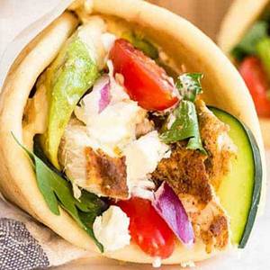 Kubbus Chicken Hummus Shawarma Wrap