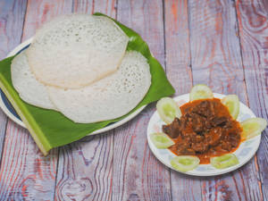 Appam with Malabar Chicken Curry