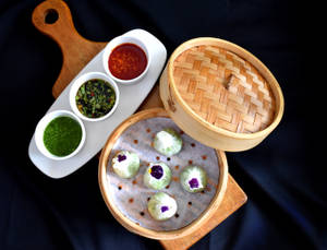 Broccoli And Water Chestnut Dim Sums [5 Pieces]