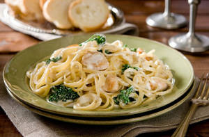 Chicken Spaghetti Alfredo (white Sauce & Cheese)