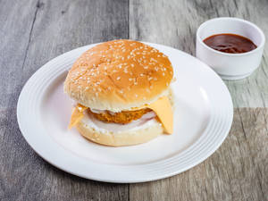 Aloo Tikki Cheese Burger