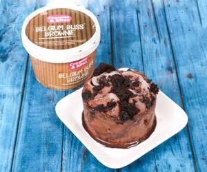 Creams & Bites Belgium Bliss Brownie Fudge Ice Cream (500 Ml Tub)