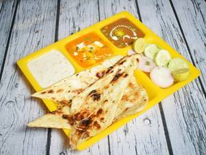 Special Chur Chur Naan Thali (Butter Wali)(served with dal makhni+ shahi paneer+raita)