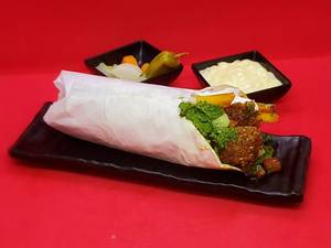 Falafel Loaded Shawarma In Wheat Pita