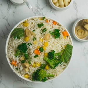 Rice With Asian Greens [Serves 1- 2]