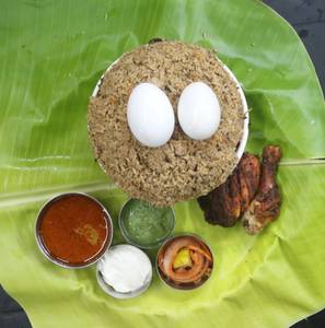 Egg Briyani (seeraga Samba)+ 1/4 Grill Chicken