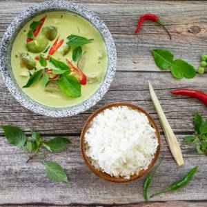 Thai Green Curry With Rice