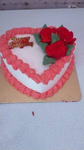 Heart Shape Vanilla Cake