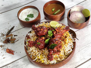 Zafrani Chicken Lollipop Biryani